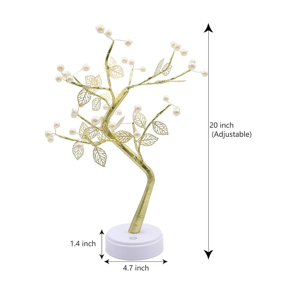 36 Light Gold Leaf Pearl Tree Lamp - Image 4