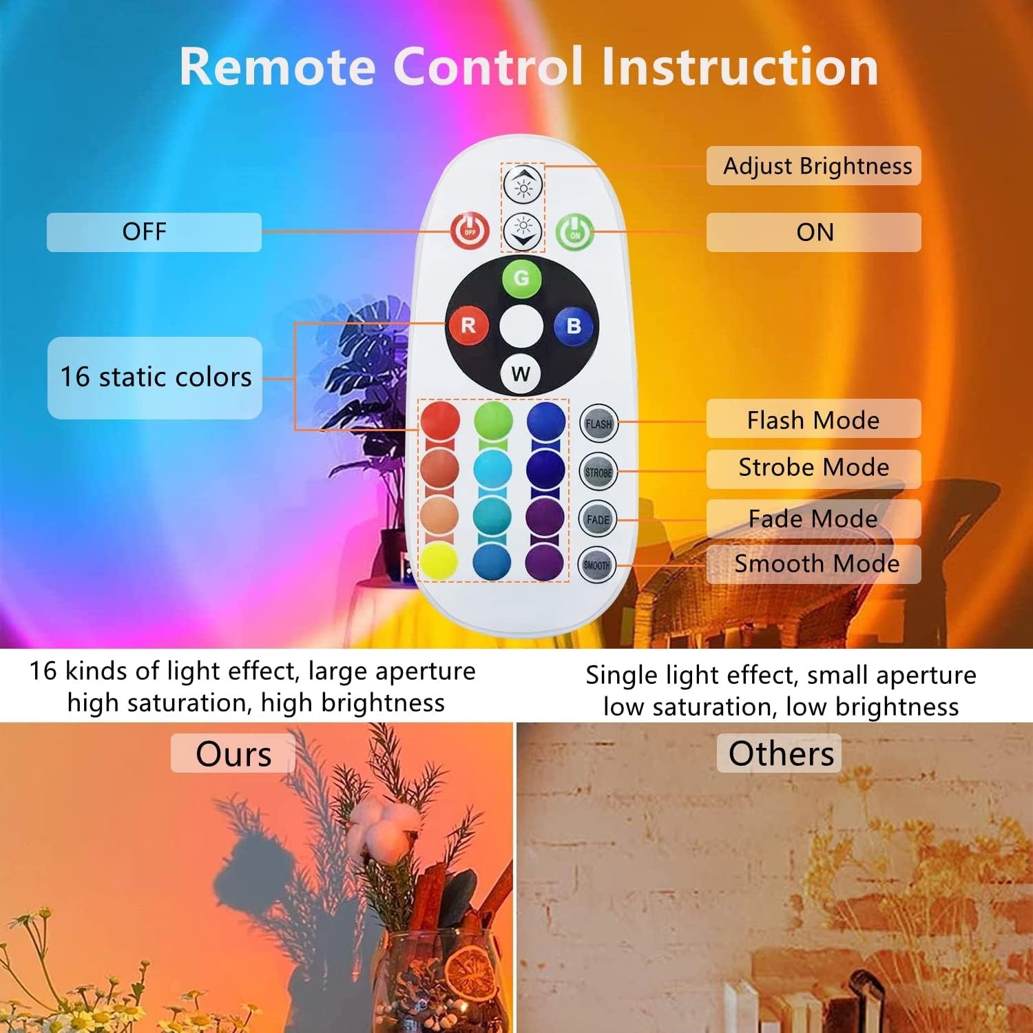 71rnvhdsViL._AC_SL1500_ Remote Controlled Sunset Lamp - Image 5