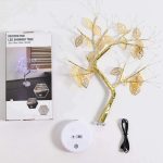 72 LEDs with Golden Leaf Tree Lights - Image 2