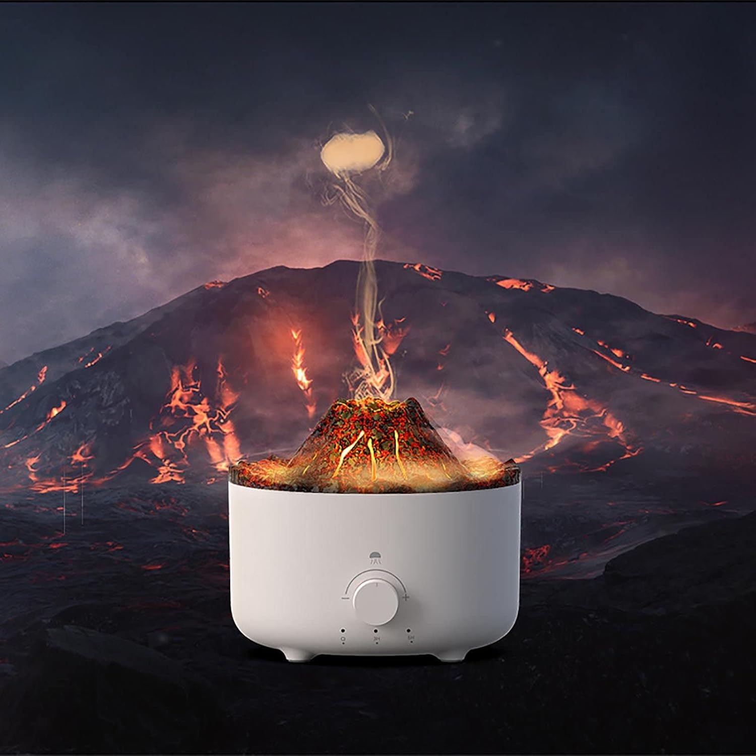 Lava-Volcano-Flame-Humidifier-Air-Purifier 1 Lava Volcano Flame Humidifier - Image 1