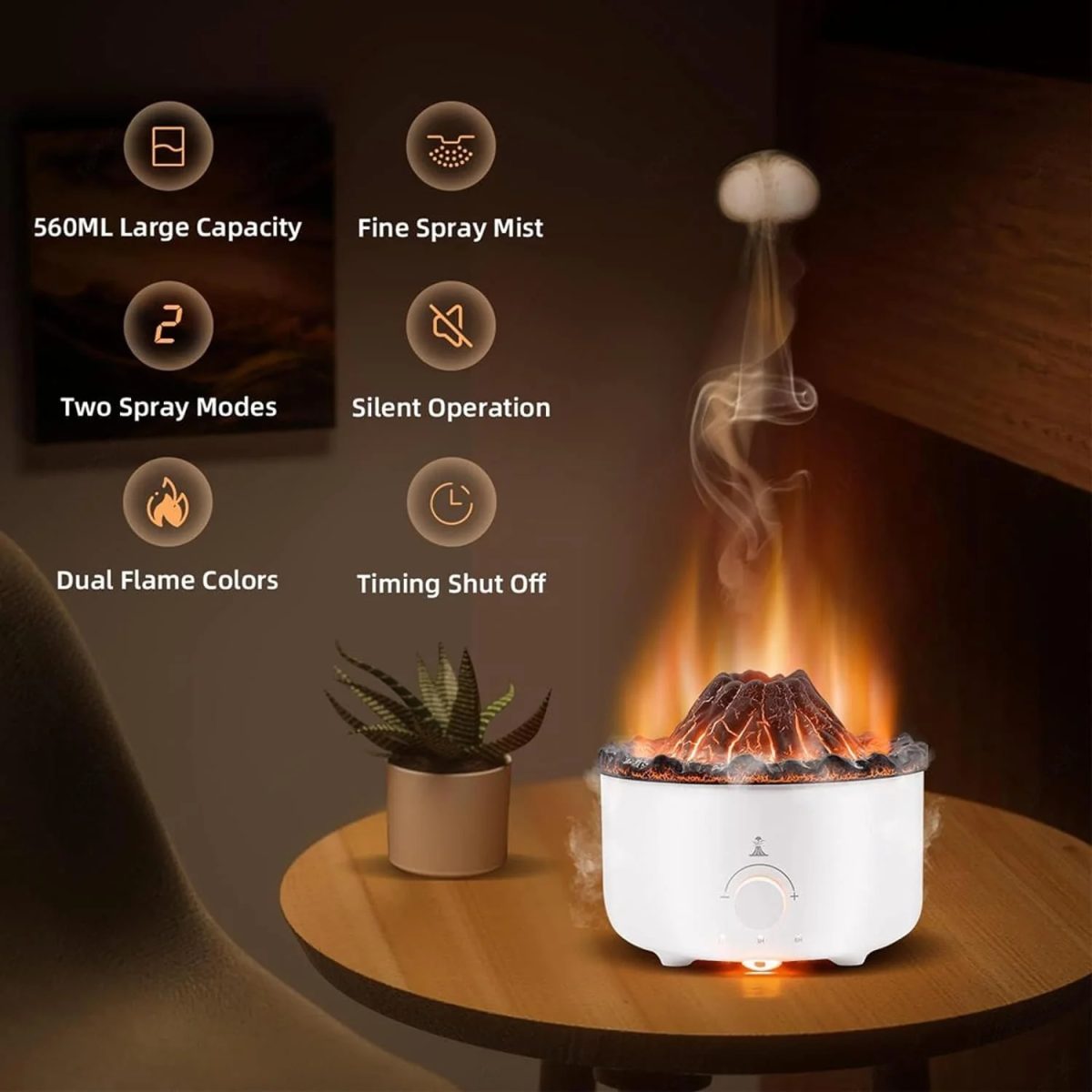 Lava Volcano Flame Humidifier - Image 4