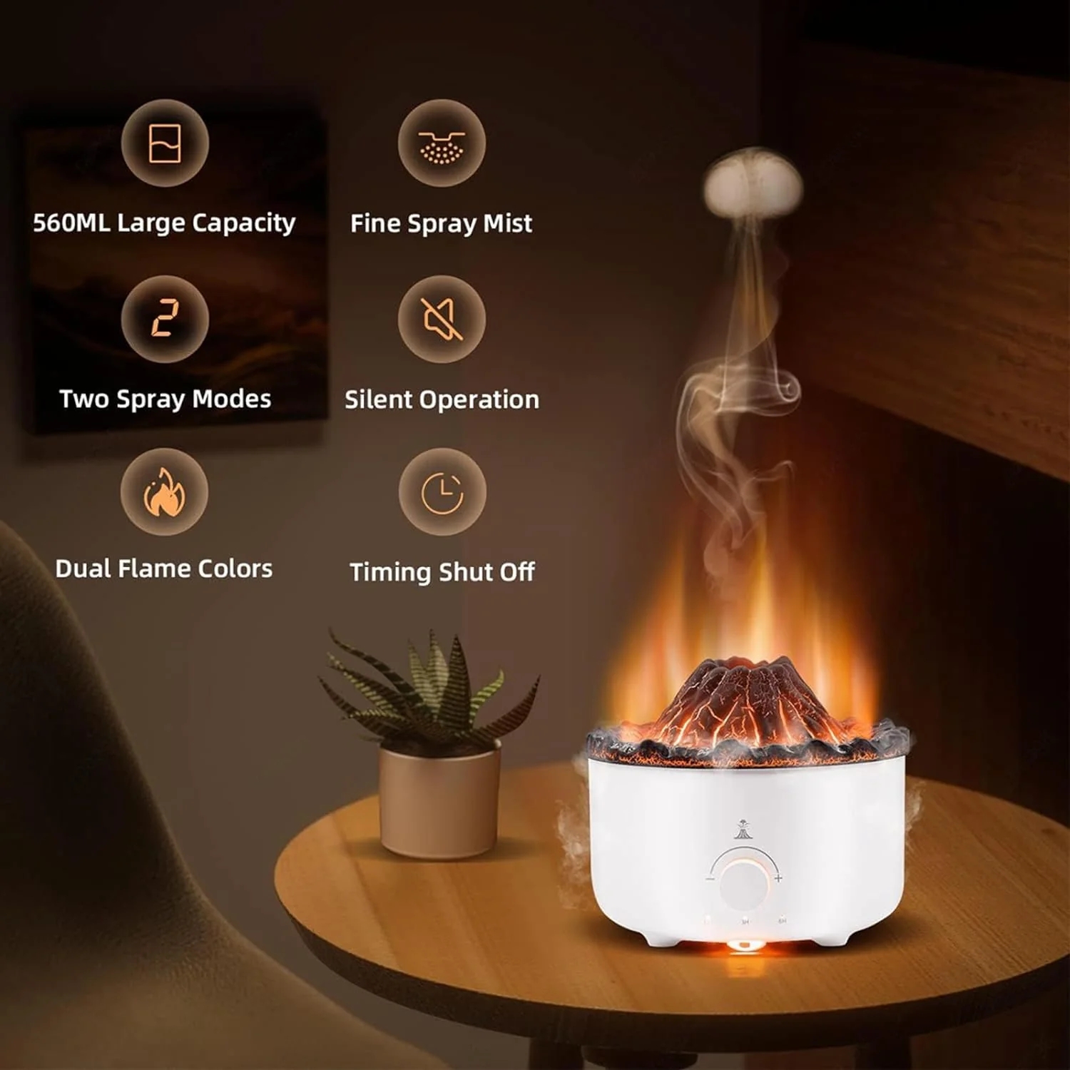 Lava-Volcano-Flame-Humidifier-Air-Purifier-Flame-Aroma-Diffuser-2 Lava Volcano Flame Humidifier - Image 4