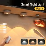 3Pcs Rechargeable Closet Sensor Light