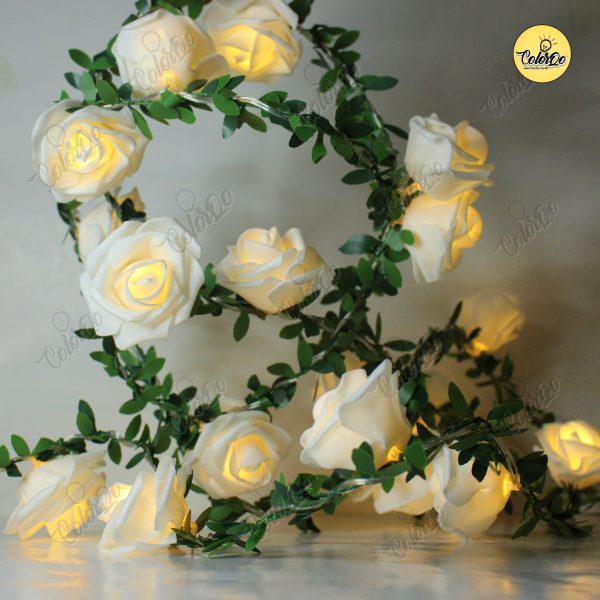 Rose Vine String Lights – Battery Powered