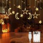 ⭐🌙 Star & Moon String Lights – Warm White Fairy Light 🌙⭐ - Image 2