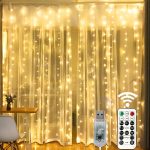 ✨ HOME LIGHTING Window Curtain String Lights – 300 LED Fairy Lights (Warm White) ✨ - Image 3